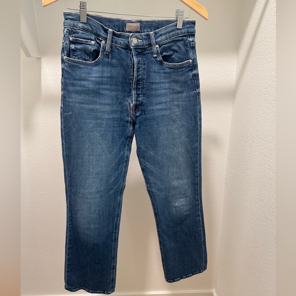 MOTHER Straight Leg Blue Jeans